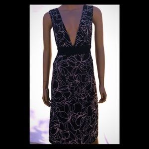 Studio 1940 deep V knee length summer dress sz XL